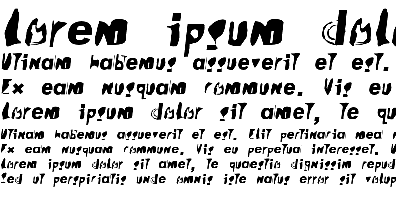 Sample of Sidewalker Italic