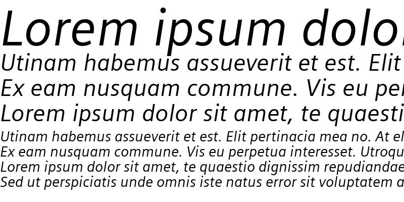 Sample of Siemens Sans Italic