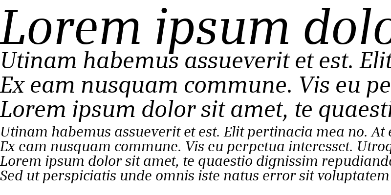 Sample of Siemens Serif Italic