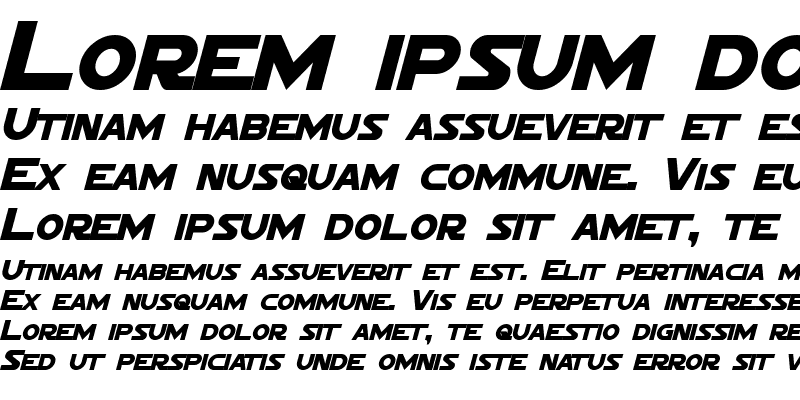 Sample of Sigma Five Marquee Italic