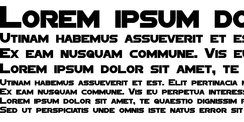 Sample of Sigma Five Sans Bold