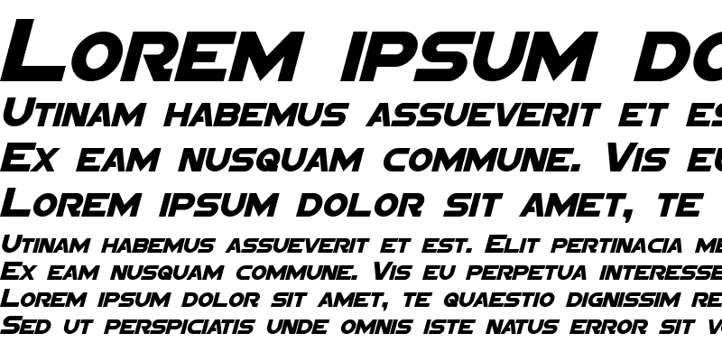 Sample of Sigma Five Sans Italic