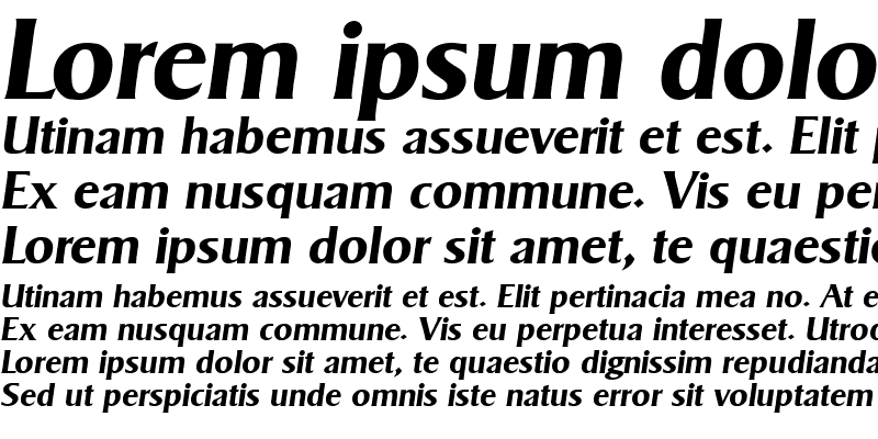 Sample of Sigvar Bold Italic
