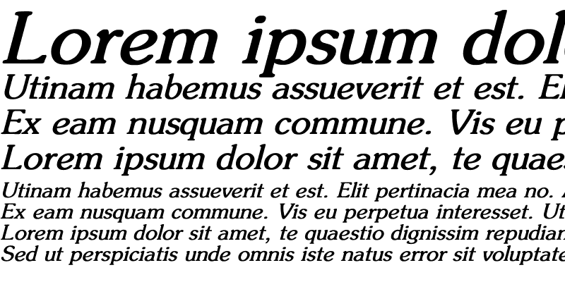 Sample of Silveron Bold Italic
