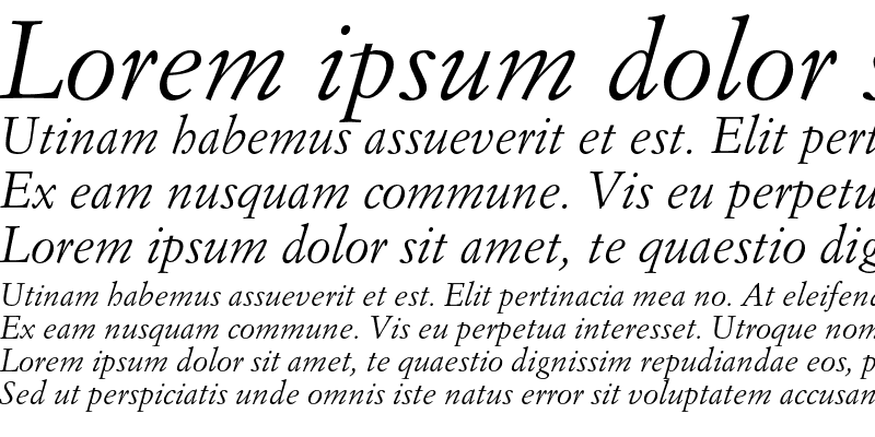 Sample of Simoncini Garamond Italic