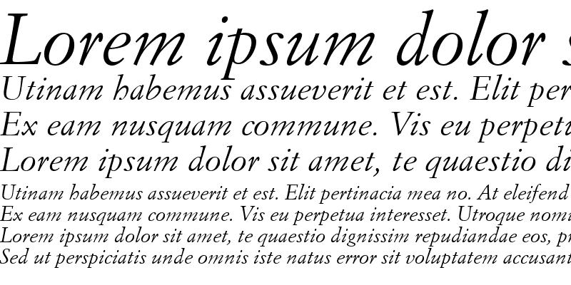 Sample of SimonciniGaramond LT Italic