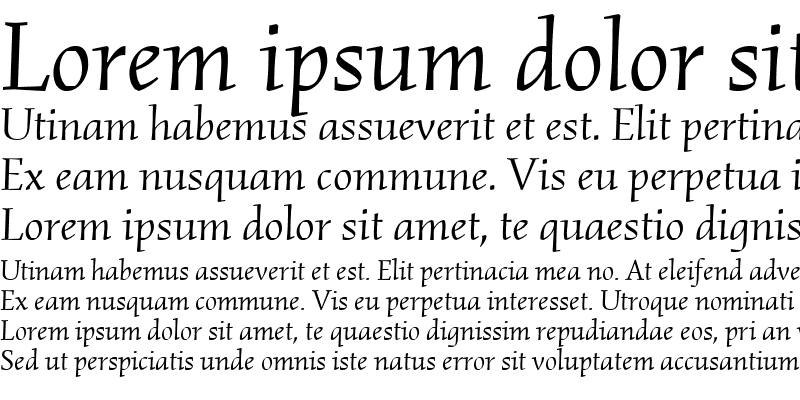 Sample of Simonetta Italic