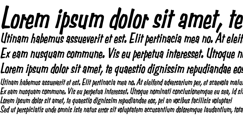 Sample of Simpson Condensed Heavy Italic