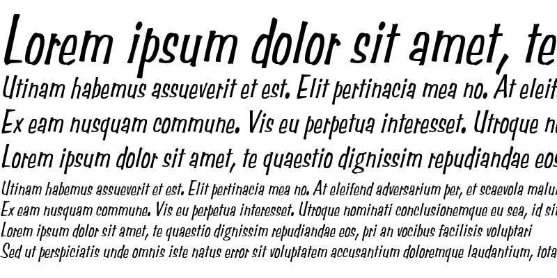 Sample of Simpson Condensed Italic