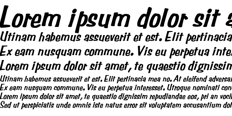 Sample of SimpsonHeavy Italic