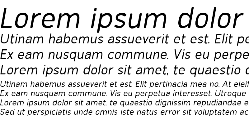 Sample of Simvoni Italic