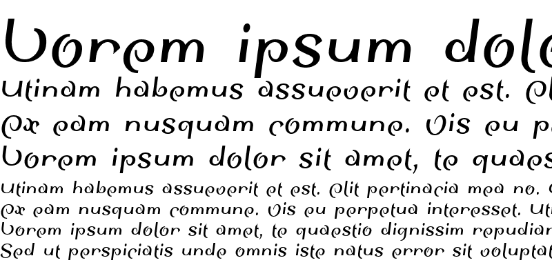 Sample of SinahSans LT RomanCondensed Bold Italic