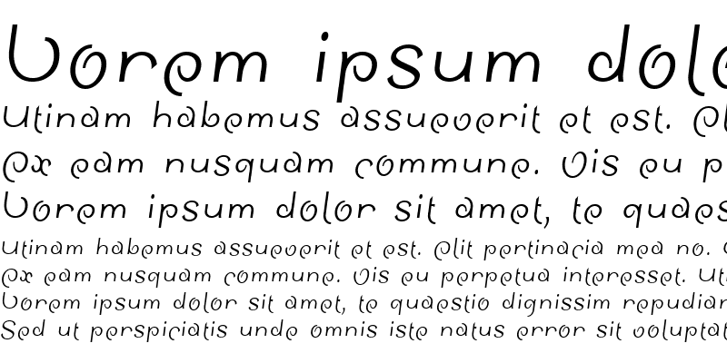Sample of SinahSans LT RomanCondensed Italic