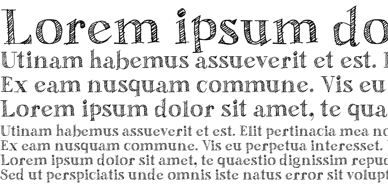 Sample of Sketch Fine Serif Regular