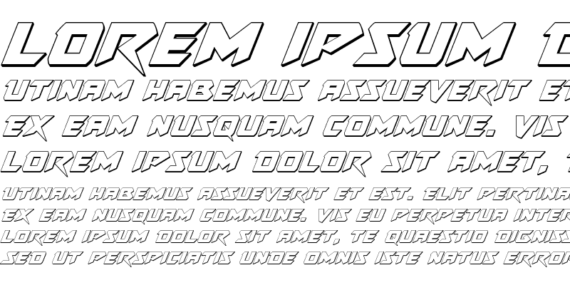 Sample of Skirmisher 3D Italic