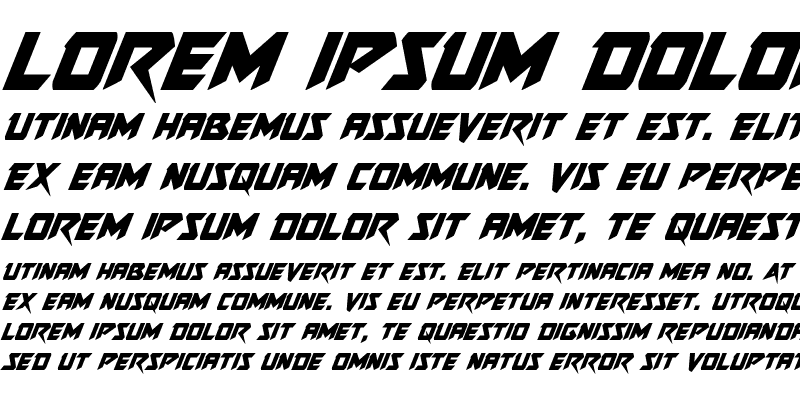 Sample of Skirmisher Condensed Italic