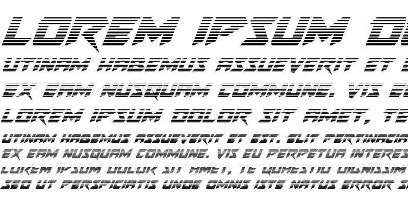 Sample of Skirmisher Gradient Italic Italic