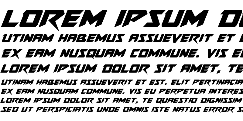 Sample of Skirmisher Italic