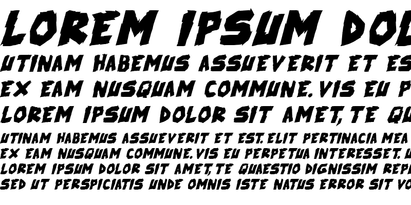 Sample of skrunch Bold Italic