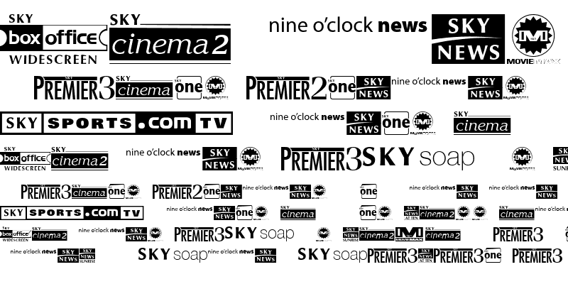 Sample of Sky 1998 Channel Logos Regular