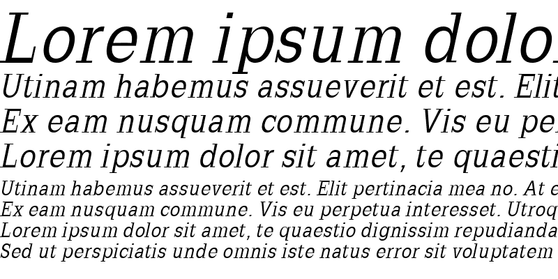 Sample of SlabRomana Medium Italic