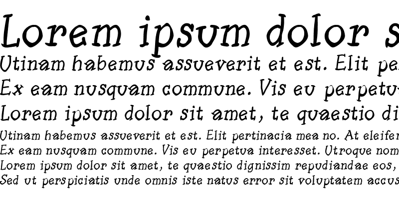 Sample of SlabSerifWritten Italic