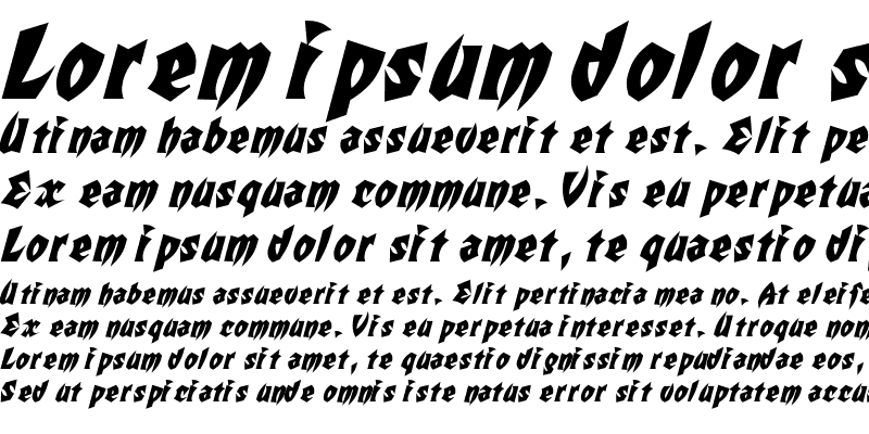 Sample of SlavonicSSK Bold Italic