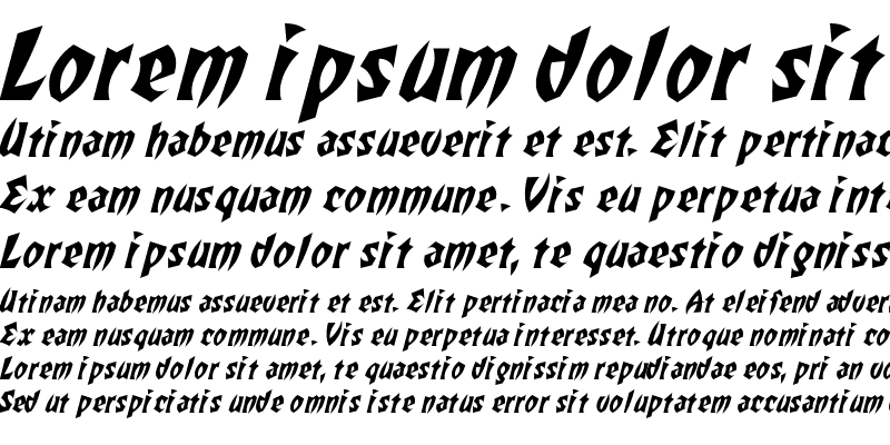 Sample of SlavonicSSK Italic