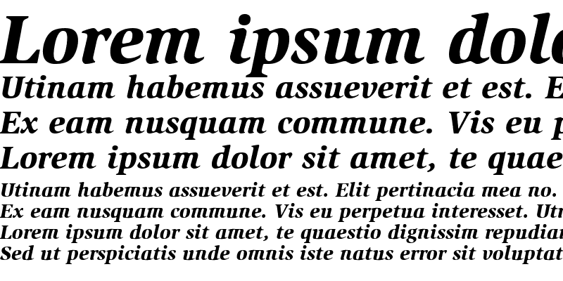 Sample of Slimbach LT Black Italic