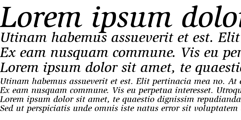 Sample of Slimbach LT Medium Italic