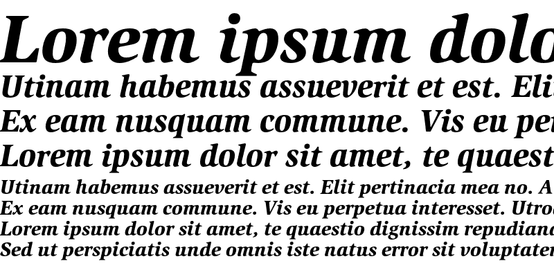 Sample of SlimbachEF Black Italic