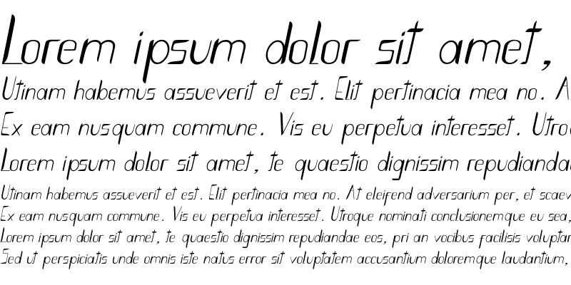 Sample of Smoth Bight Italic