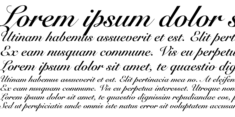 Sample of Snell Roundhand Script Bold