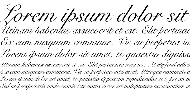Sample of Snell Roundhand Script