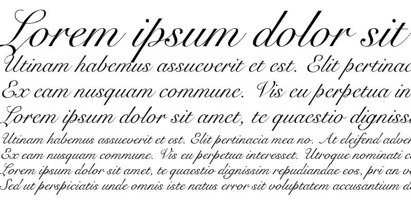 Sample of SnellRoundhand Script