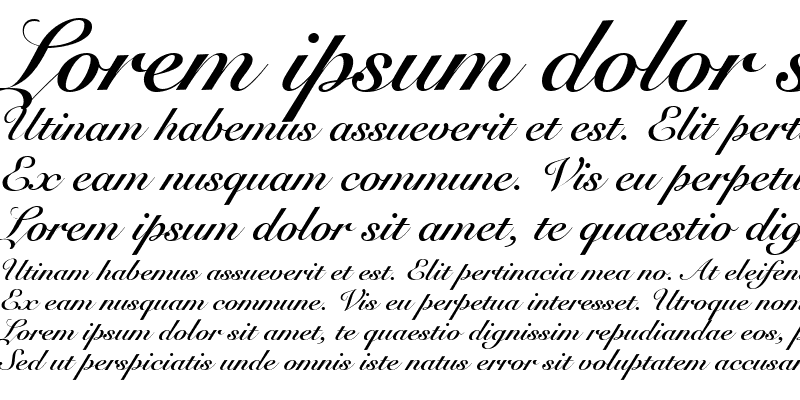 Sample of SnellRoundhandScript BoldItalic