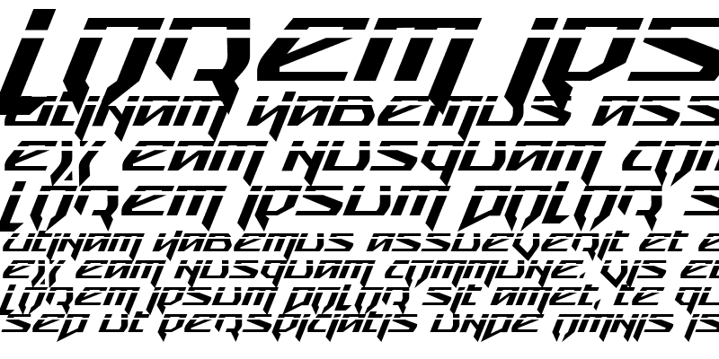 Sample of Snubfighter Phaser Italic