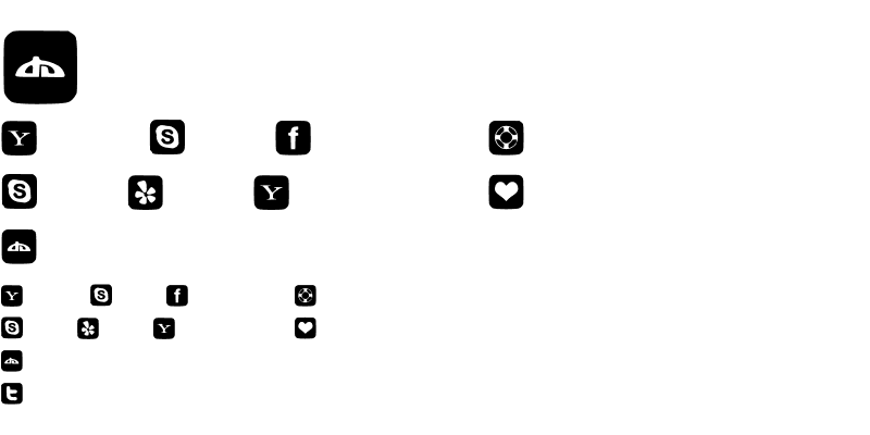 Sample of SOCIAL FONT ICONS