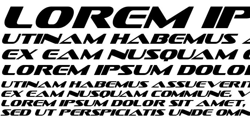 Sample of Sofachrome Italic