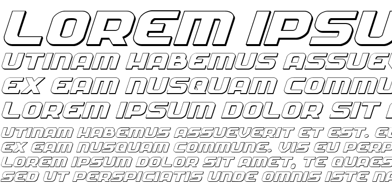 Sample of Soldier 3D Expanded Italic