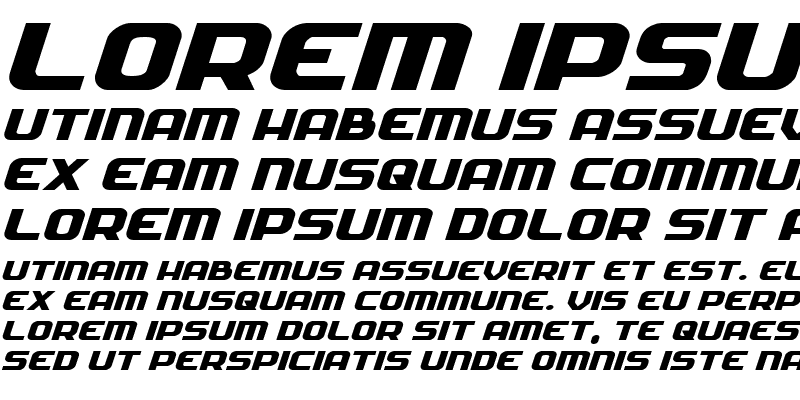 Sample of Soldier Expanded Italic