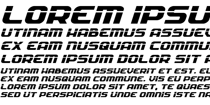 Sample of Soldier Laser Expanded Italic