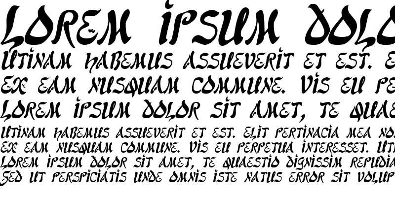 Sample of SolomonCondensed Italic