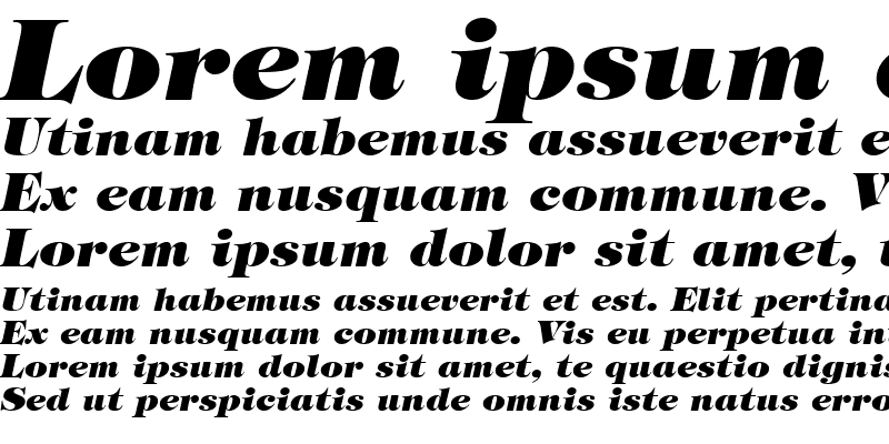 Sample of Sophisticate Ultra SSi Black Italic