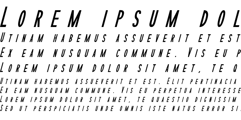 Sample of Sophisticated Slims Italic