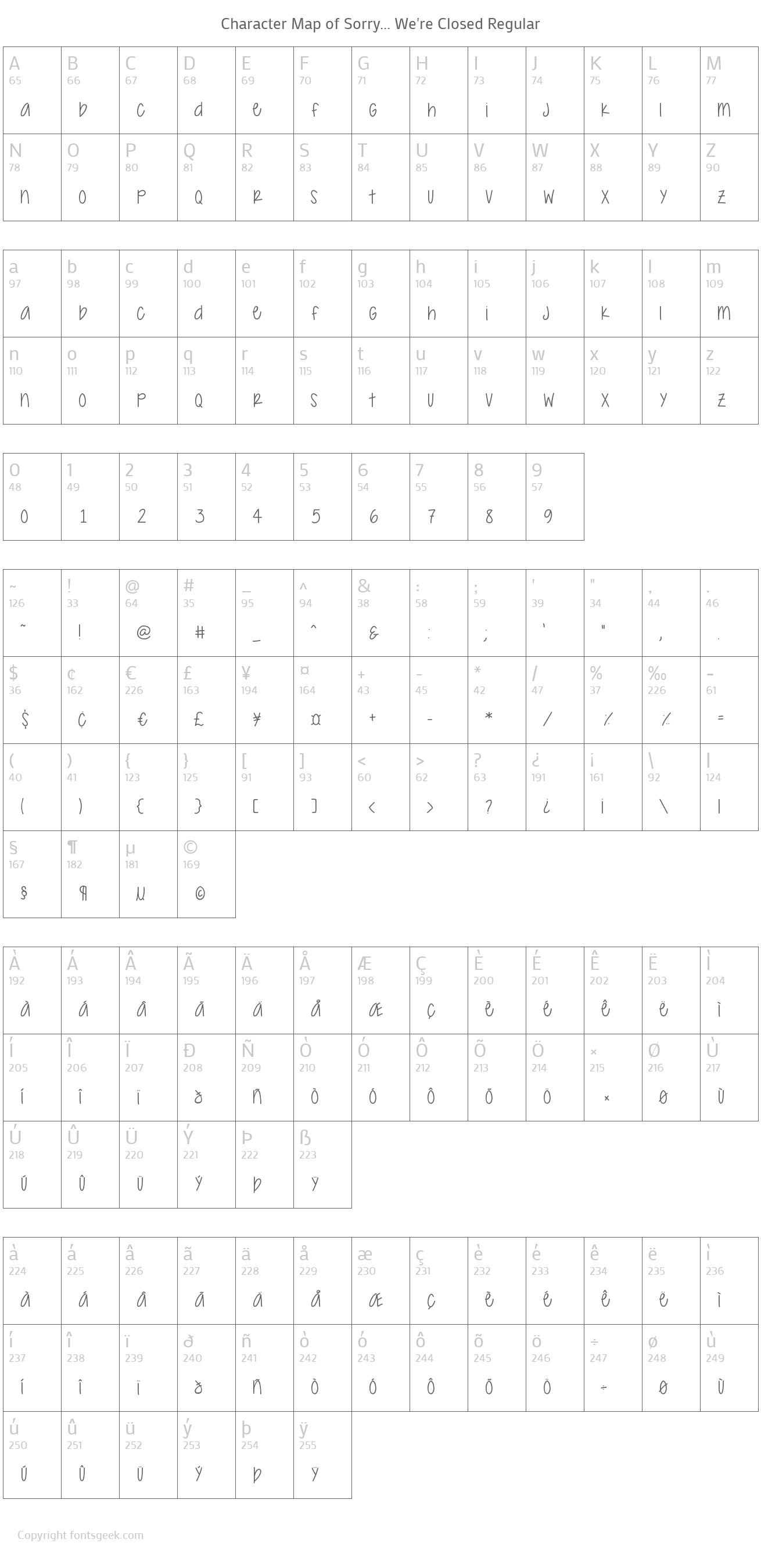 sorry-we-re-closed-font-download-for-free-view-sample-text