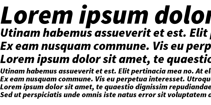 Sample of Source Sans Pro Black Italic