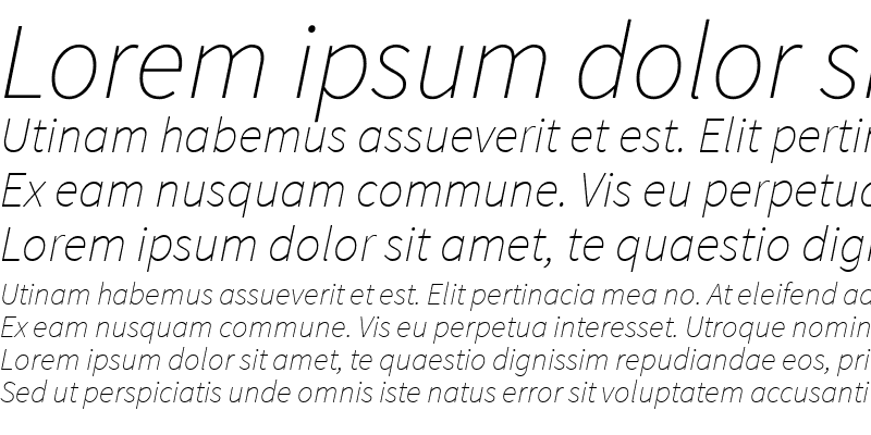 Sample of Source Sans Pro ExtraLight Italic