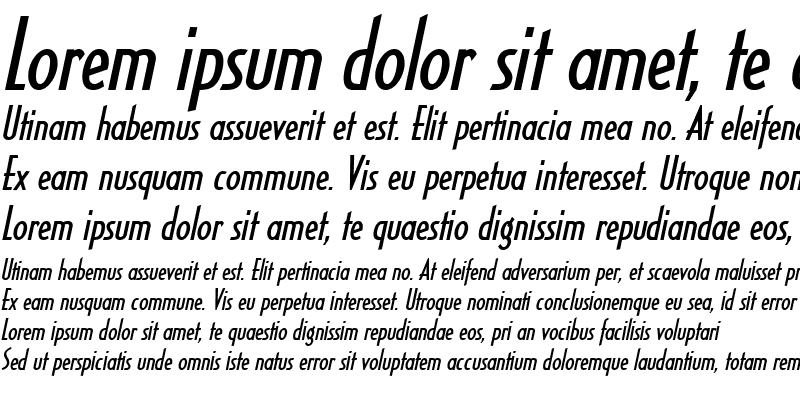 Sample of Southwestern Bold Italic