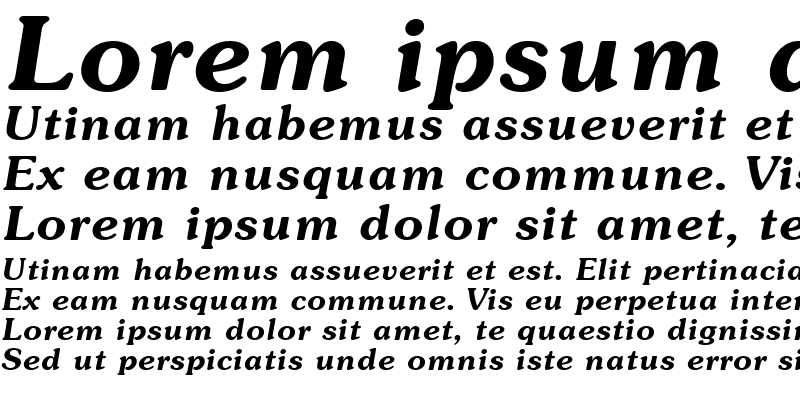 Sample of Souvenir Black SSi Extra Bold Italic